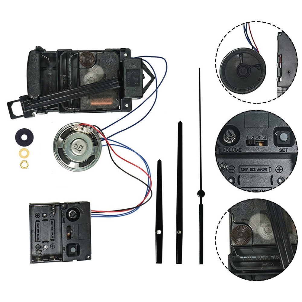 DIY Pendulum Clock Movement Kit with Melodious Chiming Music Battery Powered