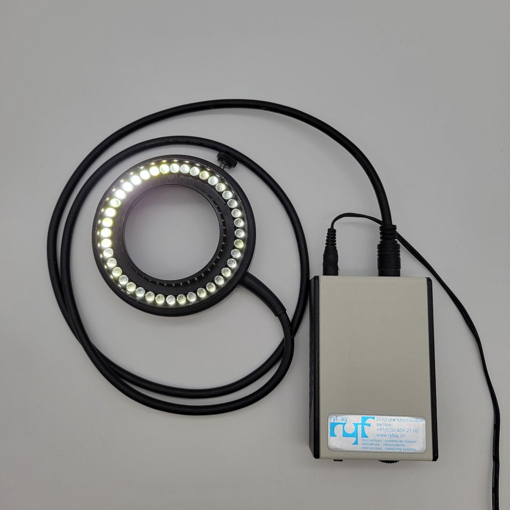 Ryf Techniquip Stereo Microscope LED 66mm Ring Light w. Controller European Plug