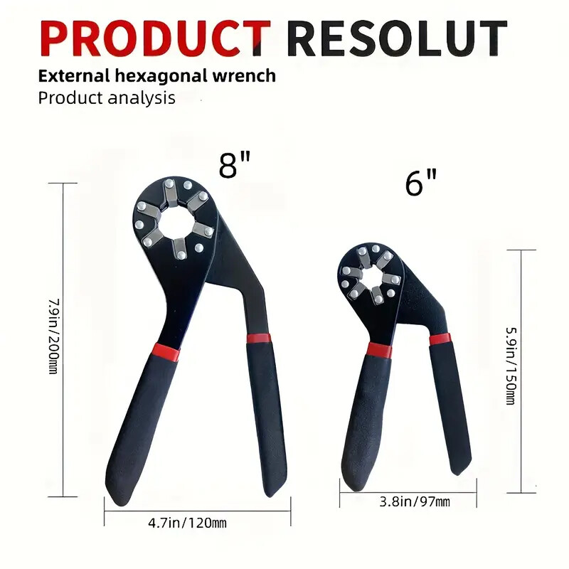 6" or 8" Universal Magic Wrench Multifunctional Adjustable Wrenches Spanner Tool