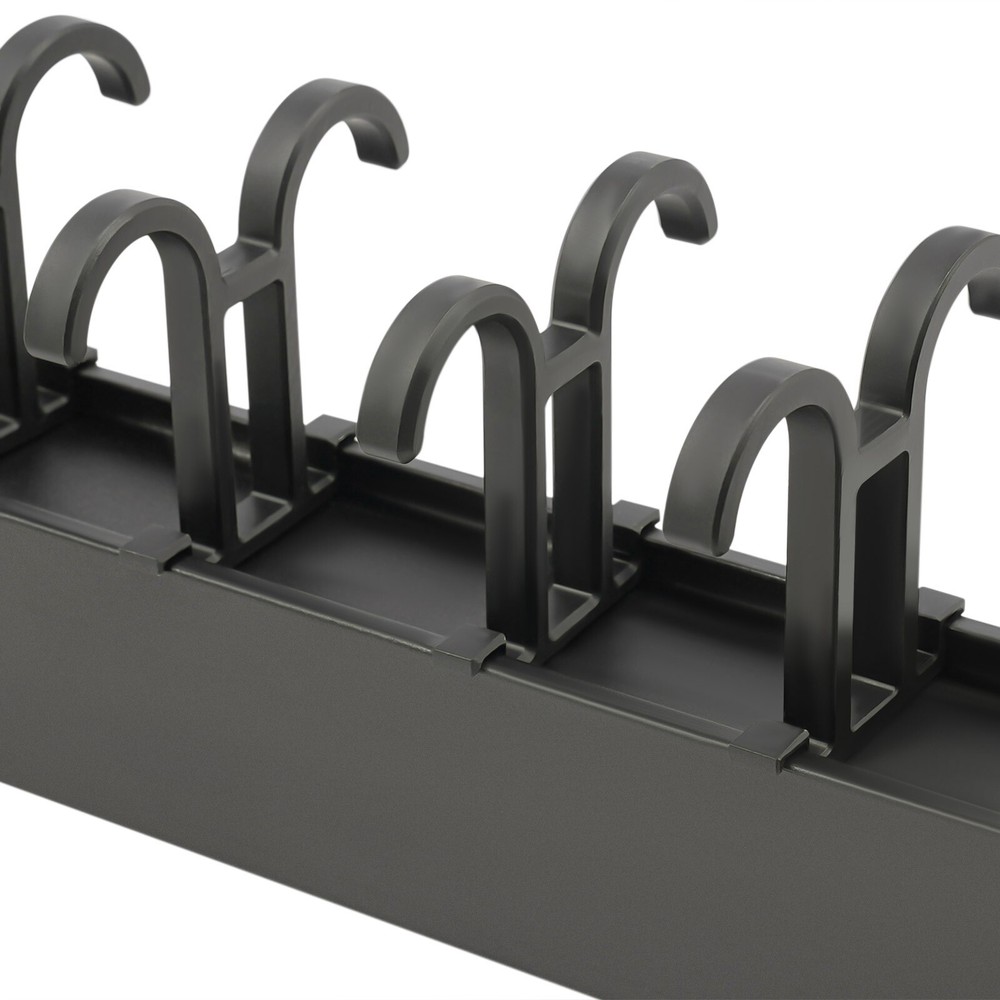 Brooms and Mops Pull Out Storage Rack, Wall Organizer with 20 Hooks for Brooms