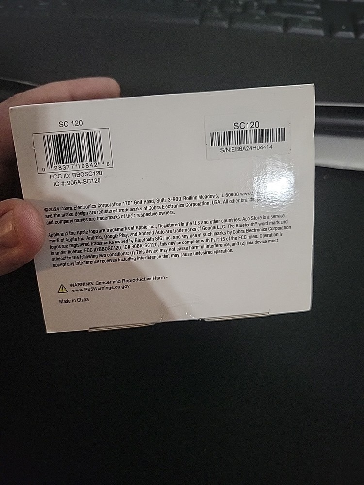 Cobra Electronics Front Facing QHD Dash Cam #SC120