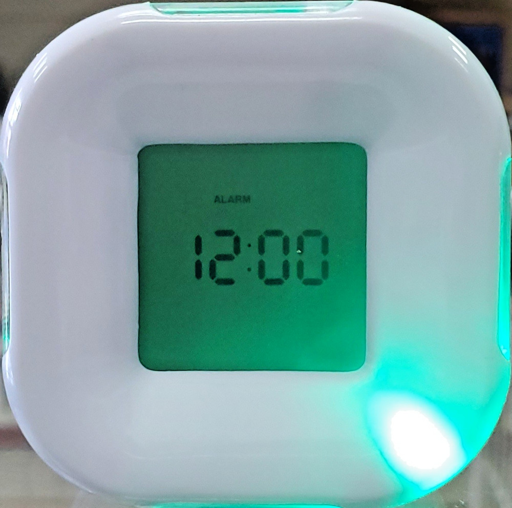 Live Truth Four-Sided Digital Clock Multifunctional Rotating Display With Light