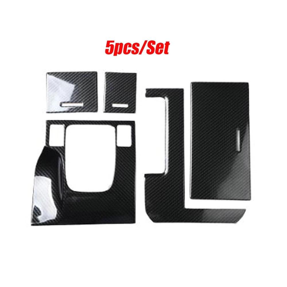 5Pcs Carbon Fiber Central Console Gear Shift Panel Trim For 2009-2014 Acura TSX