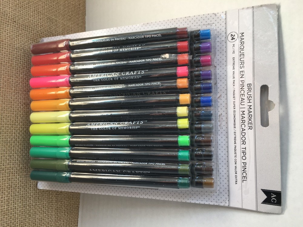 American Crafts Brush Markers 24count extream value pack