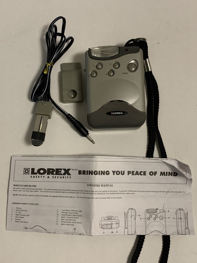 Lorex Handheld Safety & Secrity Bodyguard BG156, Panic (untested)