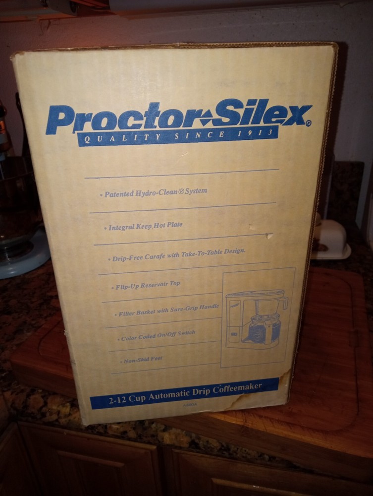 Vintage New Rare Proctor-Silex Automatic Drip Coffee Maker 2-12 Cup Model A600A