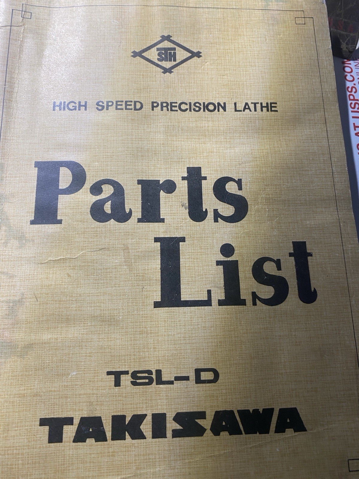 Takisawa TSL-D Lathe Parts List