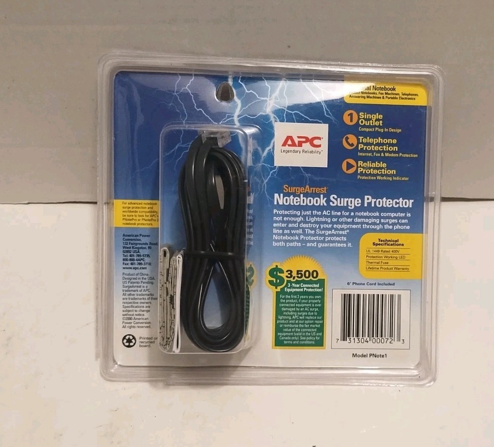 APC Surge Arrest Notebook Surge Protector