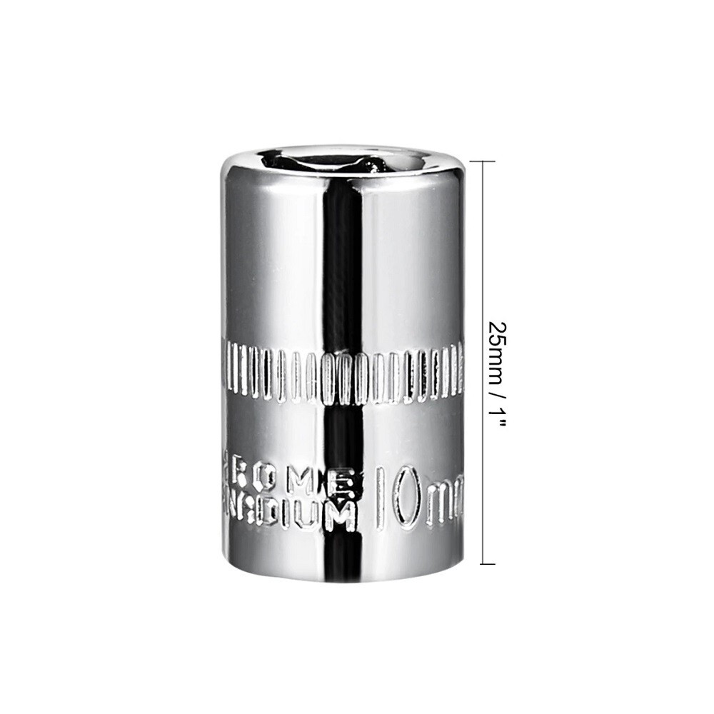 Multi Purpose 1/4 Inch Drive 10mm Socket Set for General Repairs 4 Pcs