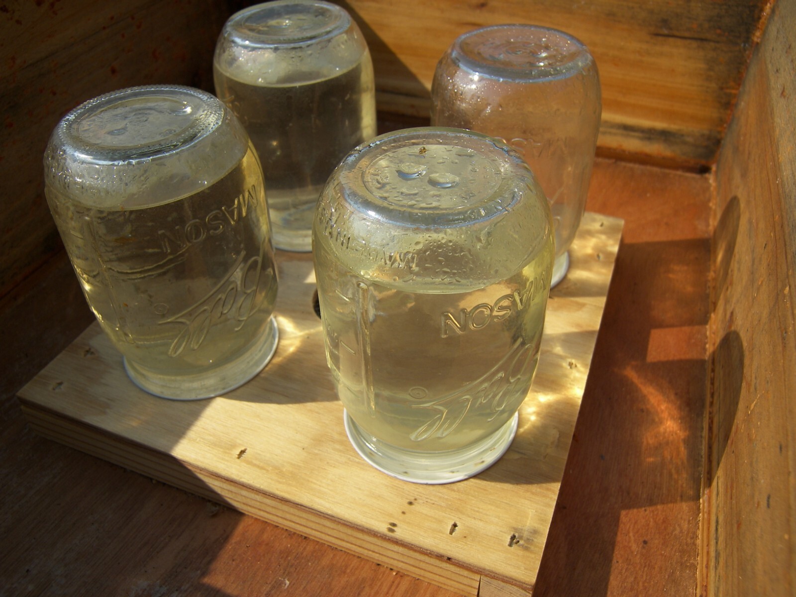 Top Beehive Feeder, Easy to Use and Convenient, 4 Jar Capacity New Handmade USA