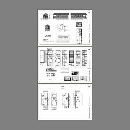 12x32 Tiny House -- 384 sq ft -- PDF Floor Plan -- Model 1C