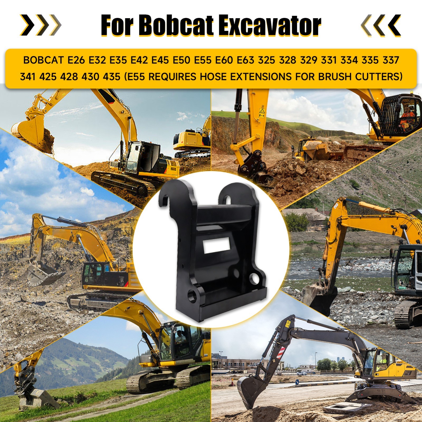 X-change Coupler Bracket Excavator Quick Attach for Bobcat E26 E32 E35 E42 E50