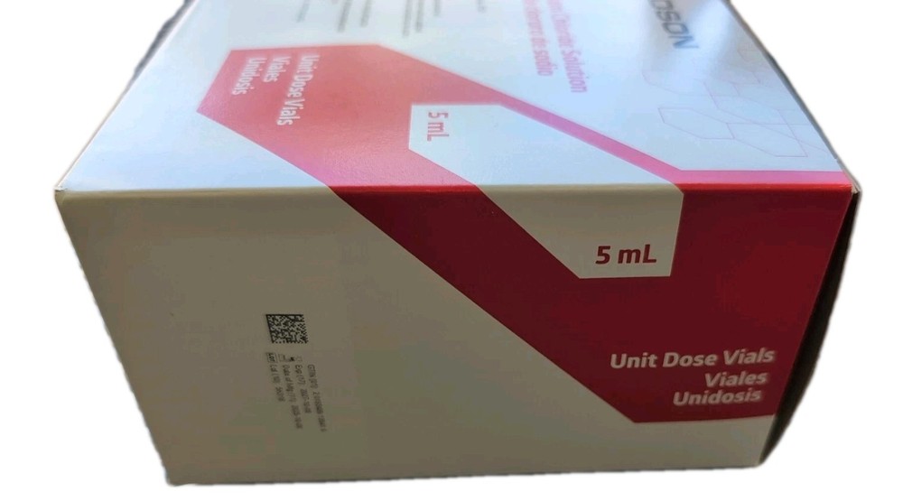 Saline Solution 5ml Each, 100 per Box - Expires October 2027