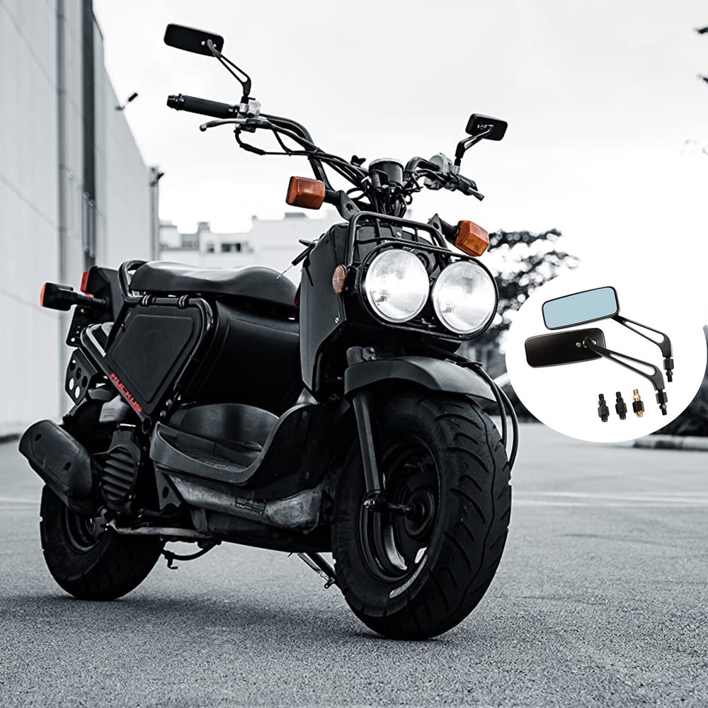 Black US Rectangular Motorcycle Rear View Side Mirrors For Honda Steed 600Bobber