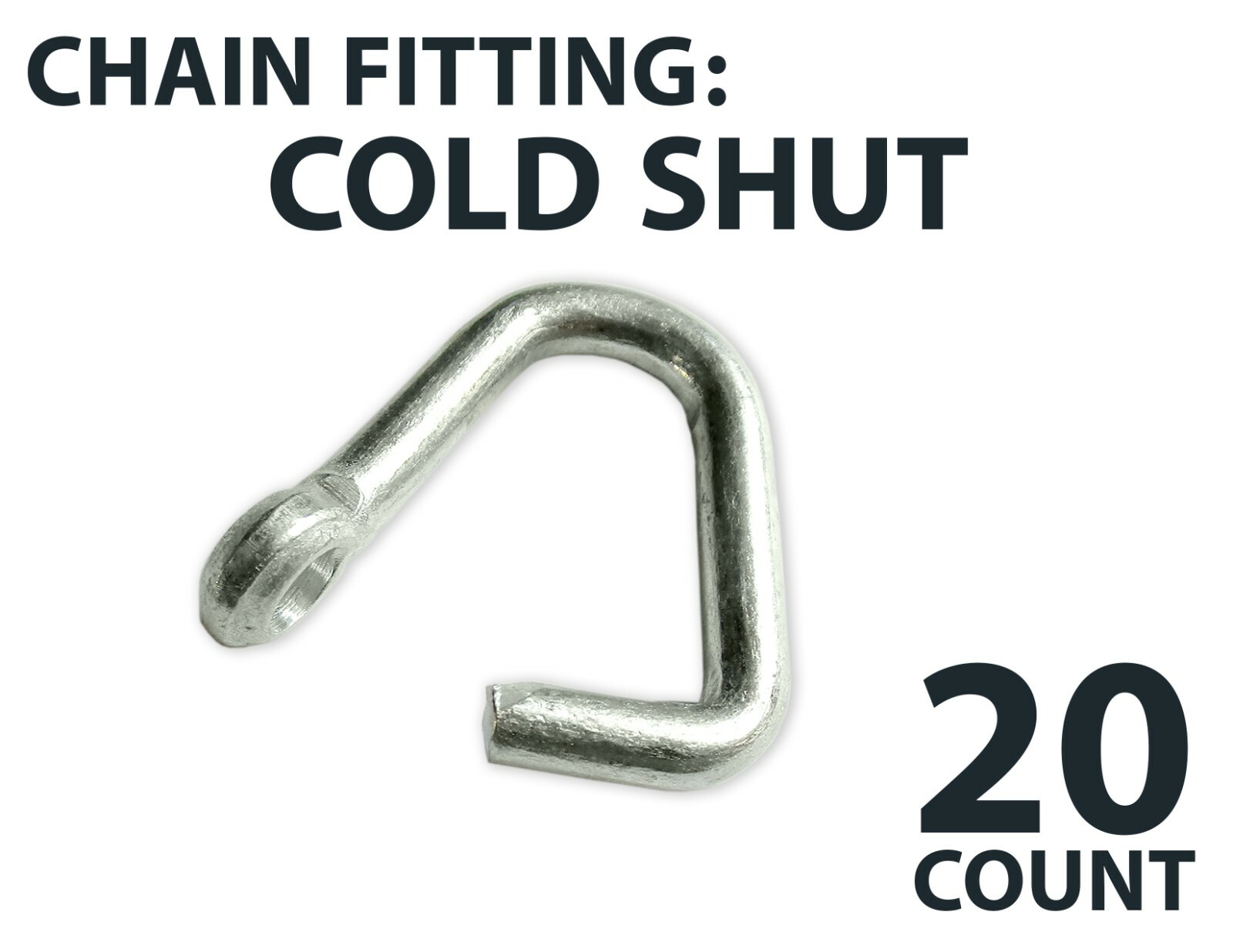 20 Pack Zinc Plated Cold Shut Repair Links Chain Connector Assortment Heavy Duty