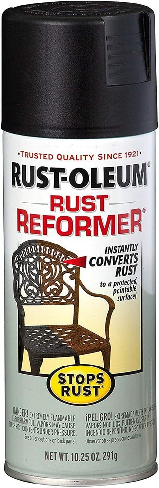 Rust-Oleum 215215 Stops Rust 10.25oz Spray, Black, Rust Reformer, 2Pack