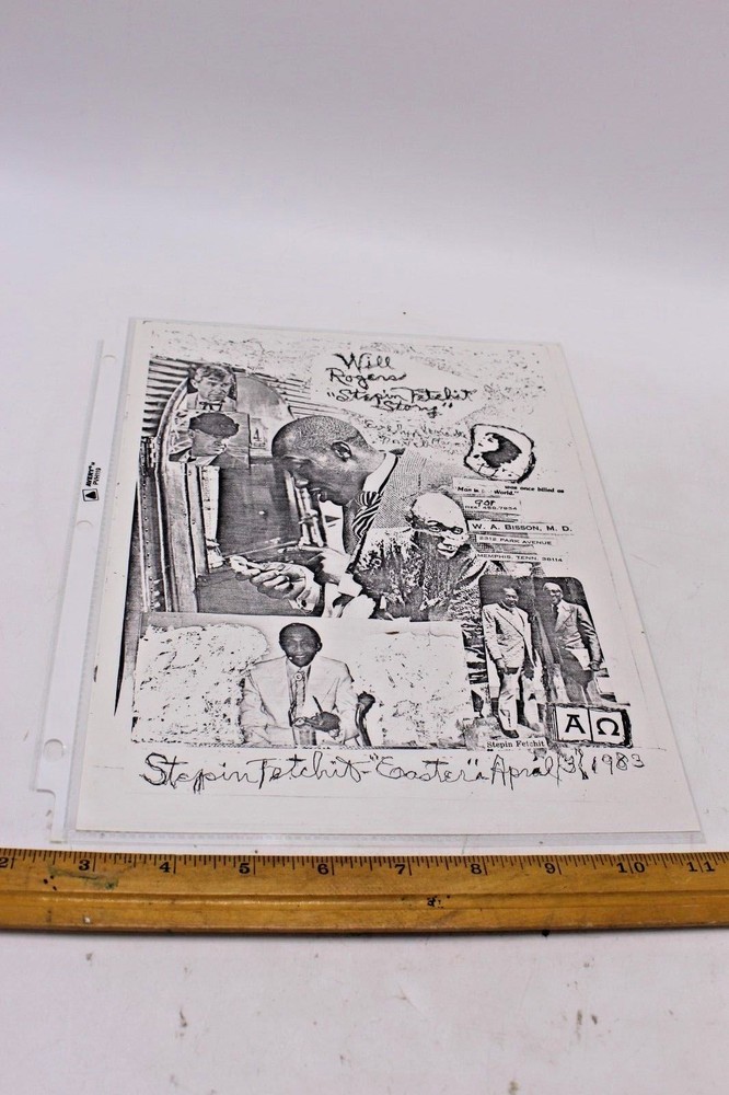 SIGNED STEPIN FETCHIT HEADSHOT DATED APRIL 3, 1983