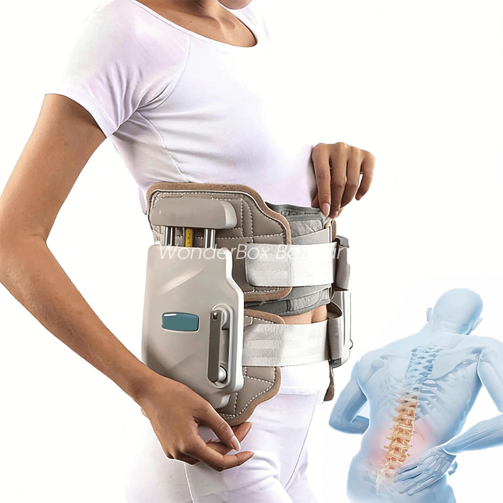 Spinal Decompression Lumbar Traction Belt Back Brace Adjustable Lower Back Pain