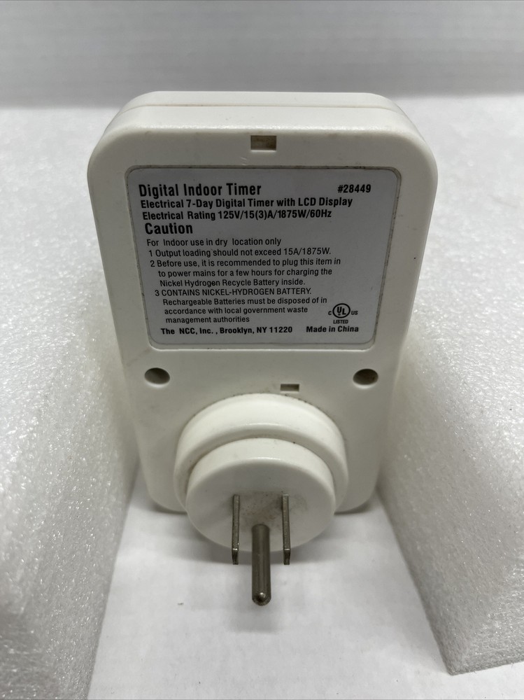 Digital Indoor Timer Electrical 7 Days With LCD Display NCC Model 28449