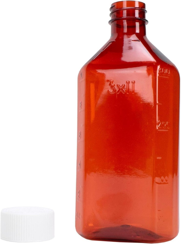 Amber Plastic Graduated Ovals, 12 oz, 4/Pack