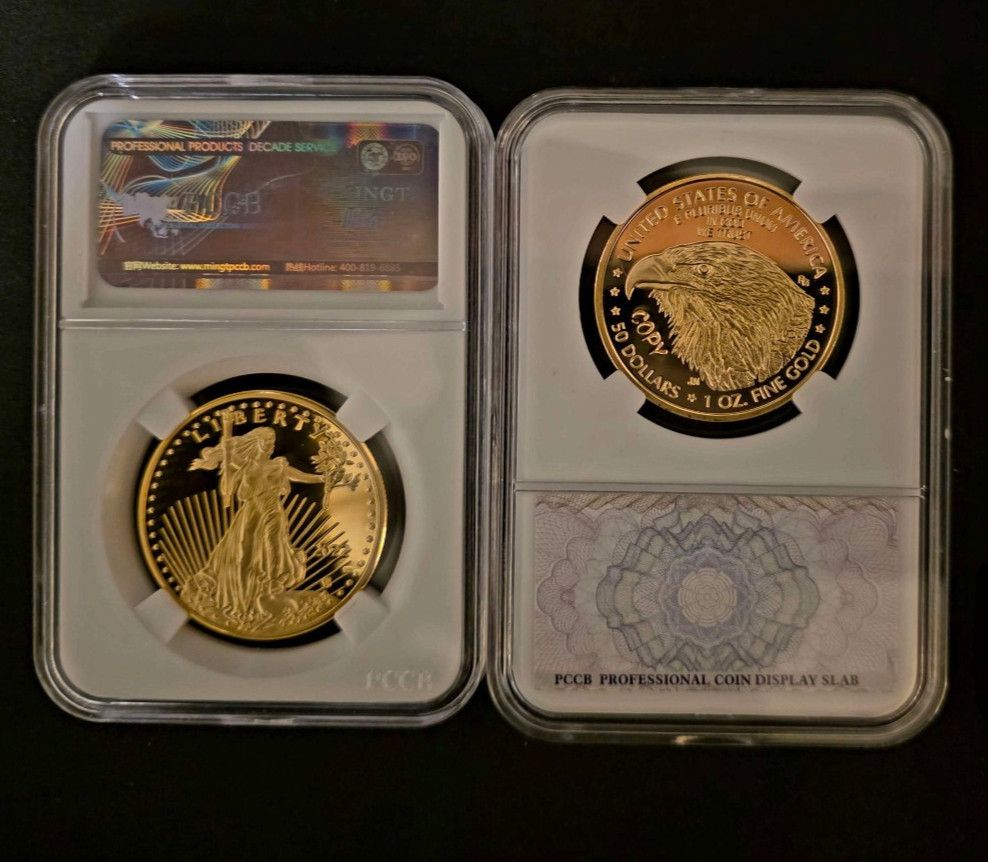 2022 - One Ounce .999 Gold American Eagle - 24k Fine (BU) Glided Repro Coin