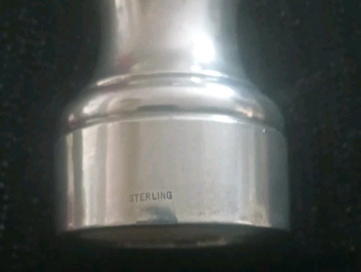Vintage French Sterling Silver Pepper Grinder