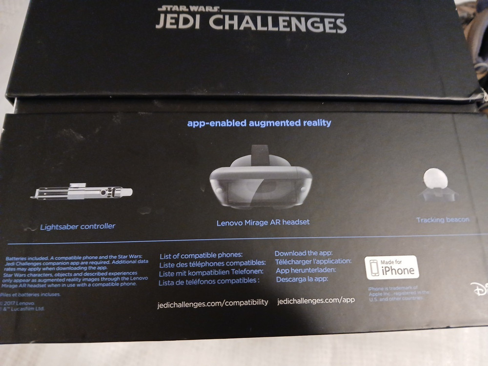 Star Wars Jedi Challenges AR Headset w/ Lightsaber Controller