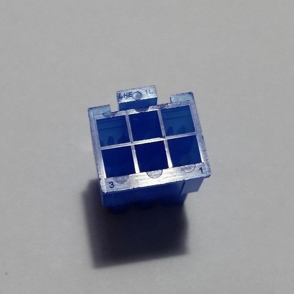 6-pin BLUE Female ATX connector (multiple quantities) for PCI-E/extension cable