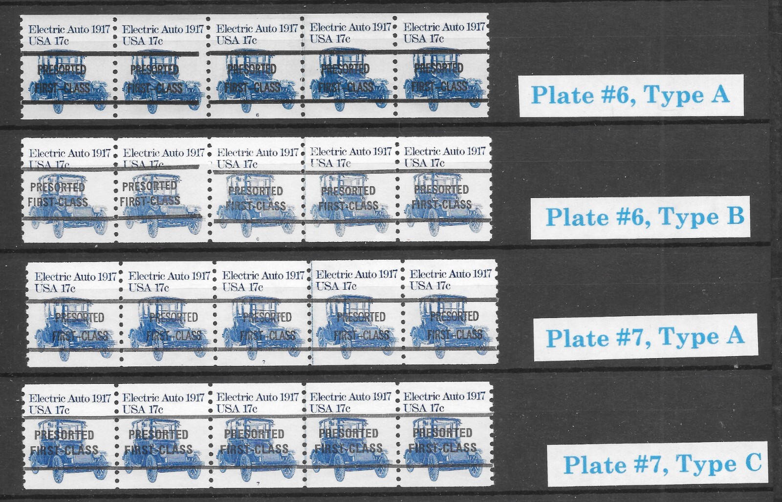 Scott # 1906-1906a 17c Auto PNC5s, Complete SET of 22, QUALITY! Cat.-$377.75