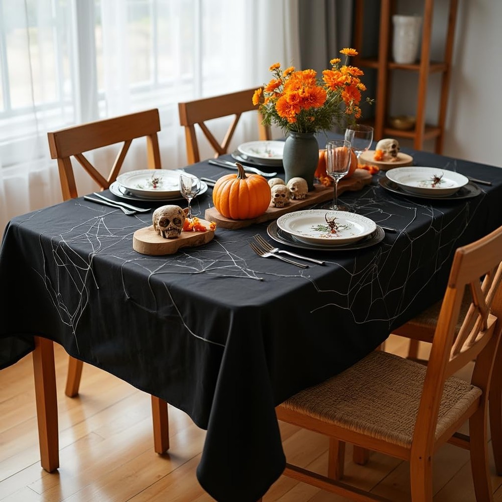 Rectangle Tablecloth - 60 x 84 Inch - Stain and Resistant Washable Polyester ...