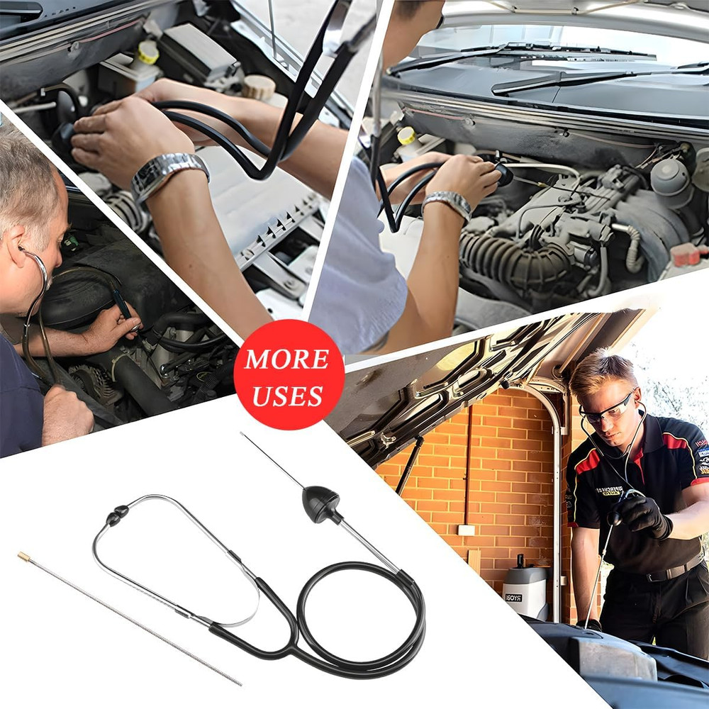 Car Engine Mechanics Stethoscope, Stainless Steel Auto Engine Diagnostic Kit ...