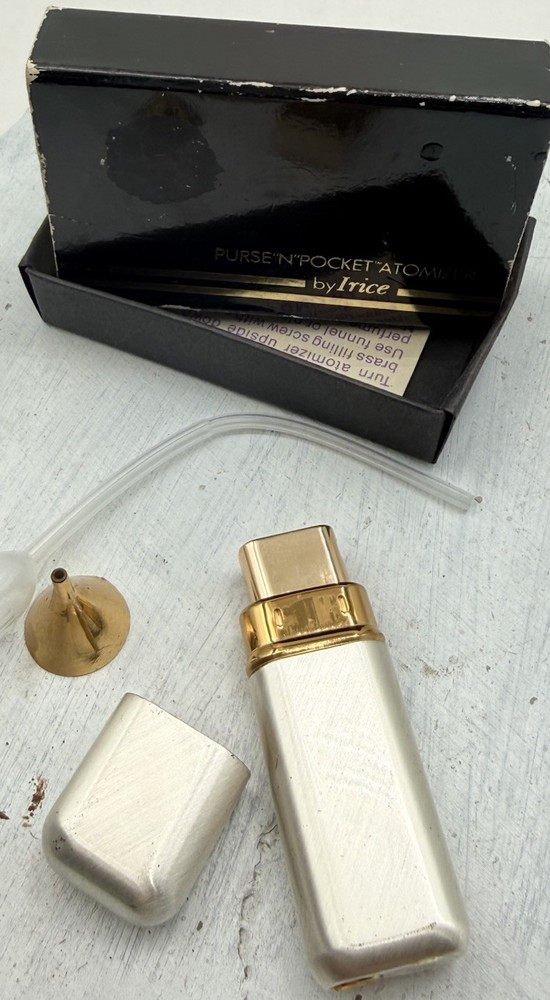 Vintage Compact Lipstick Case Perfume Atomizer Chanel Makeup Bag