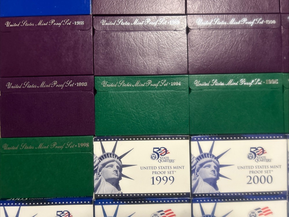 1968 to 2017 COMPLETE RUN US MINT PROOF SETS 50 ORIGINAL SETS