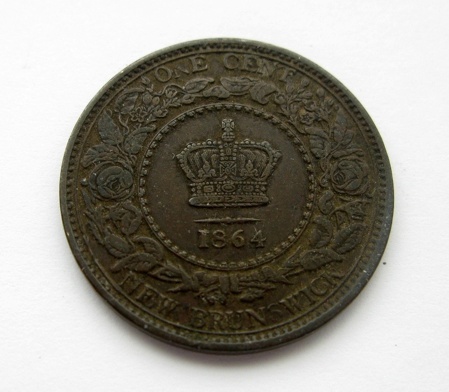 1864 New Brunswick Large One cent - NICE