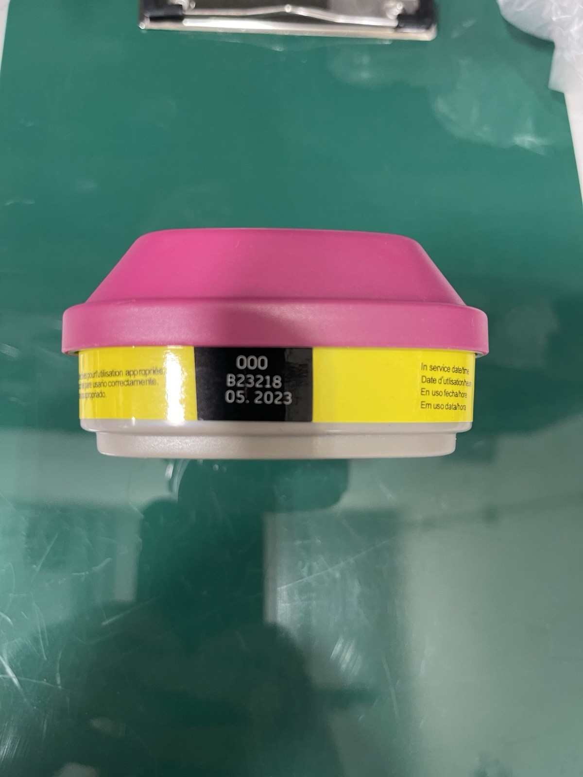 Analog 3M P100 Respirator Cartridge/Filter 60923, 1 Pair, Magenta/Yellow