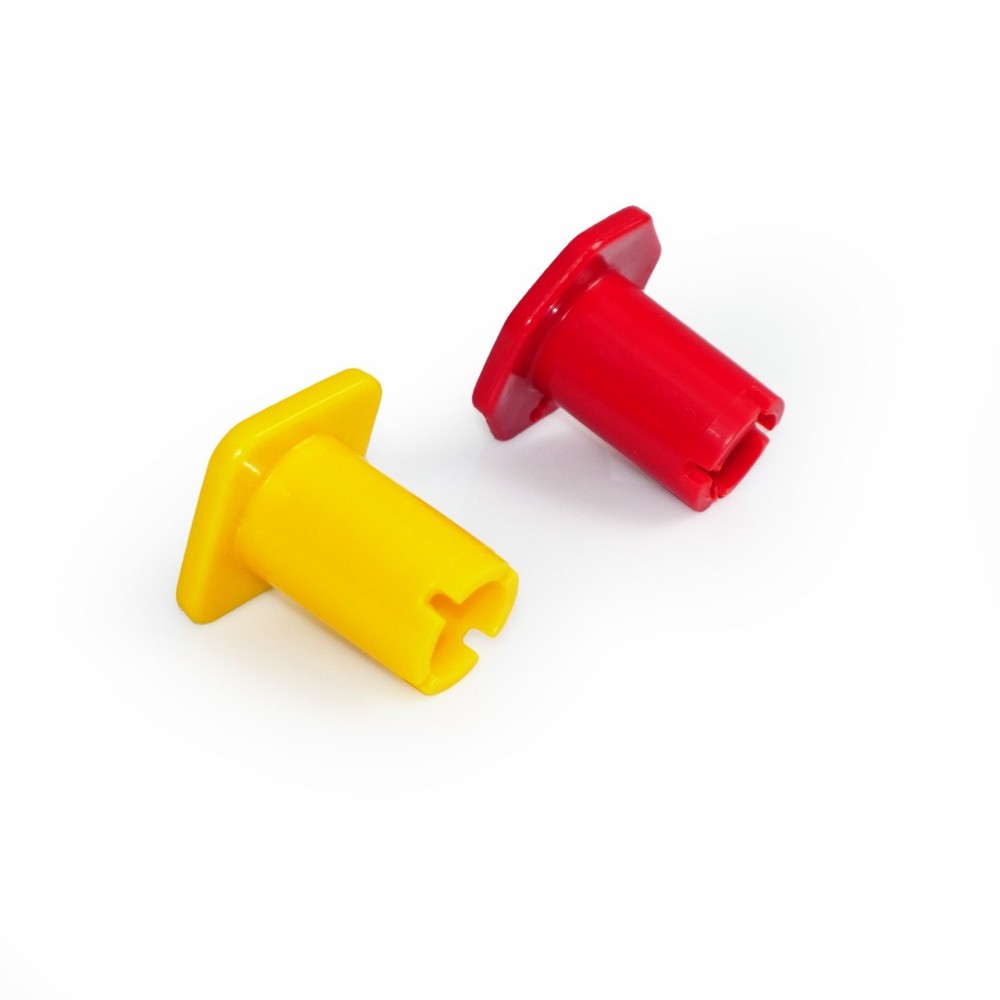 Yellow Red Parking Air Brake Knobs Set Threaded Type For Semi Tractor Trailer