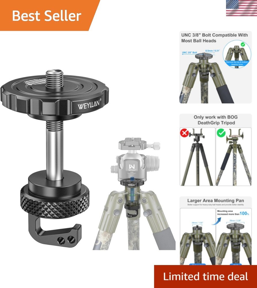 Gravity Hook ARCA Ball Head Adapter for Enhanced Stability with BOG DeathGrip