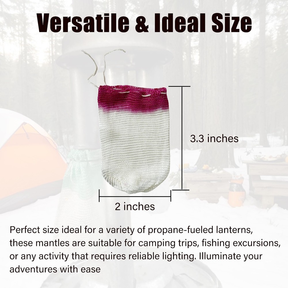 20Pack Propane Lantern Mantles UShape Design for Propane LampsString Tie for ...