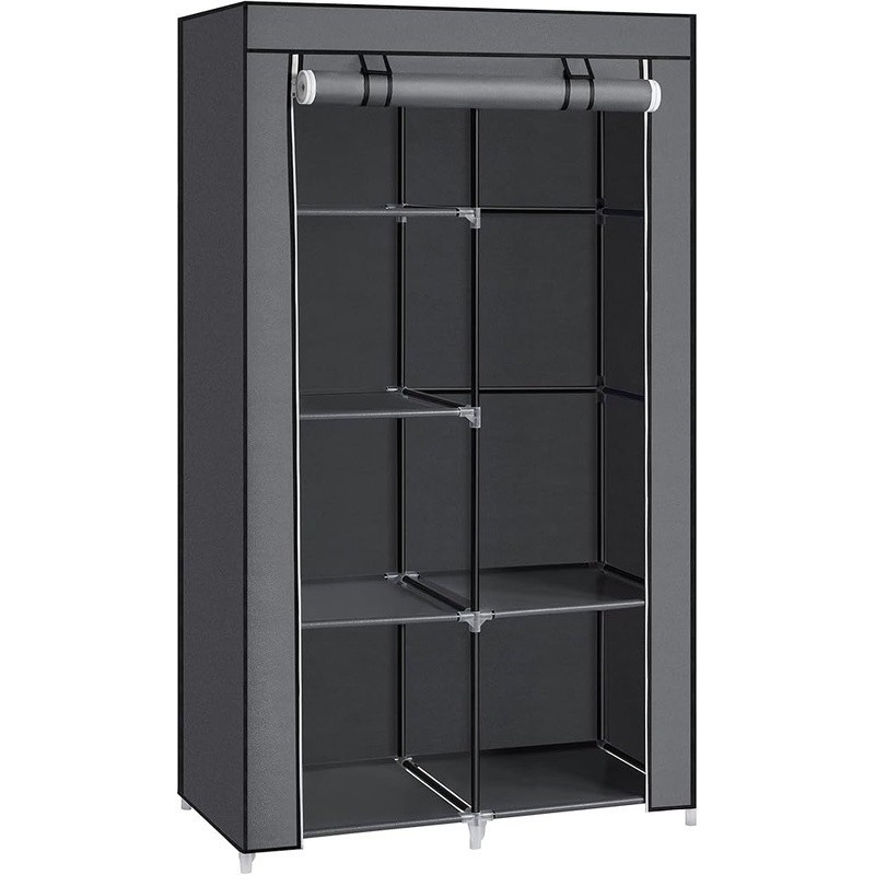 Portable Closet Organizer Dustproof Cover Easy Assembly Storage Solution New