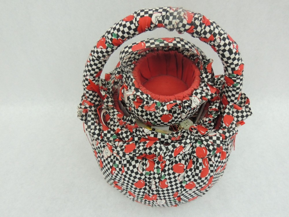 SEWING/CRAFTING 3 FABRIC CONTAINERs, WITH ASSORTED SUPPLIES