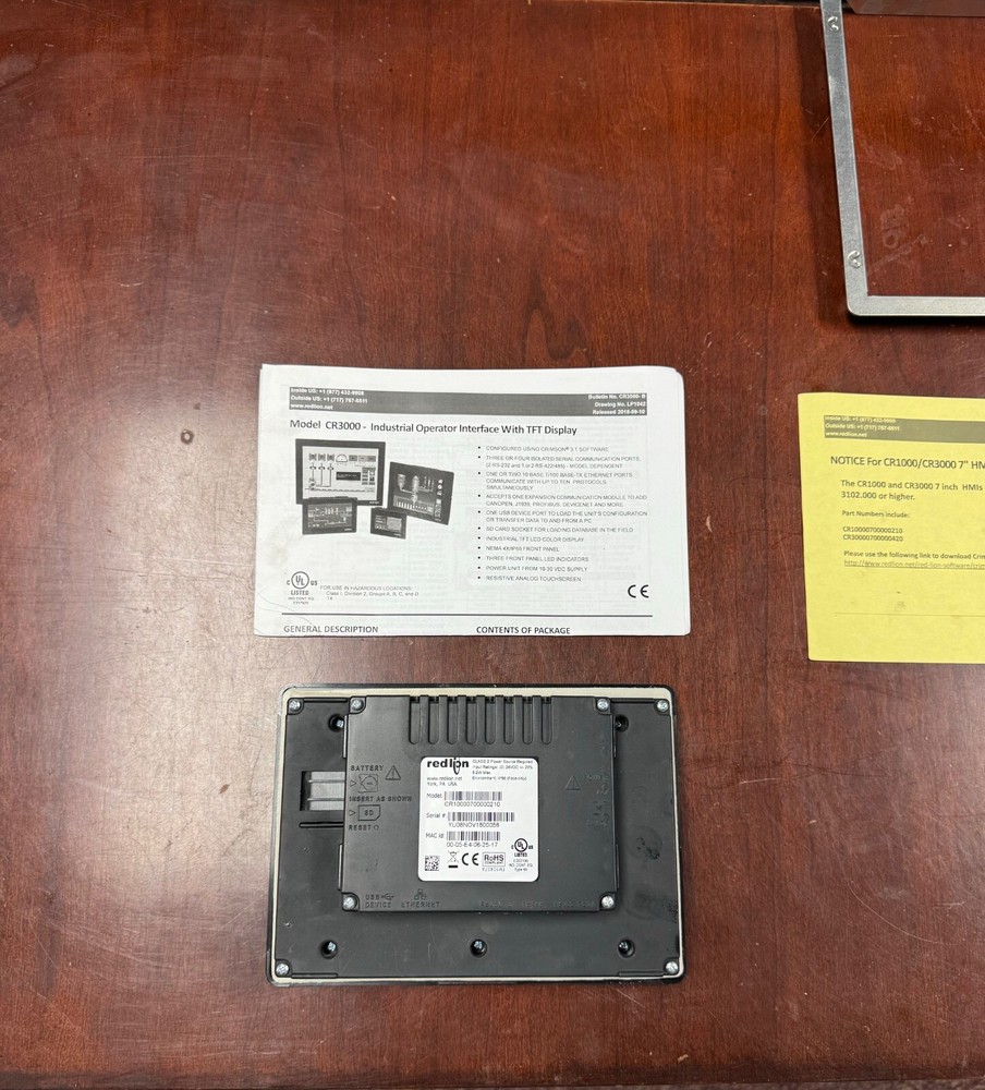 Red Lion Model CR 3000 Industrial Operator Interface with TFT Display