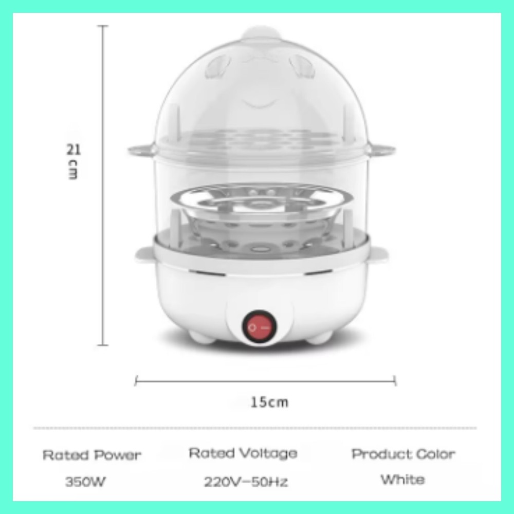 Breakfast Machine- 220V Multifunctional Electric Boiler Double Layers Egg Cooker
