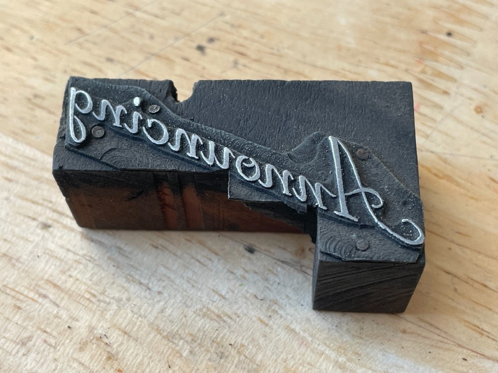 Printing Letterpress Printers Block Announcing Header Music Performance (493)
