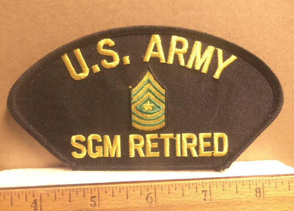 U.S. Army - SGM Retired Embroidered Patch