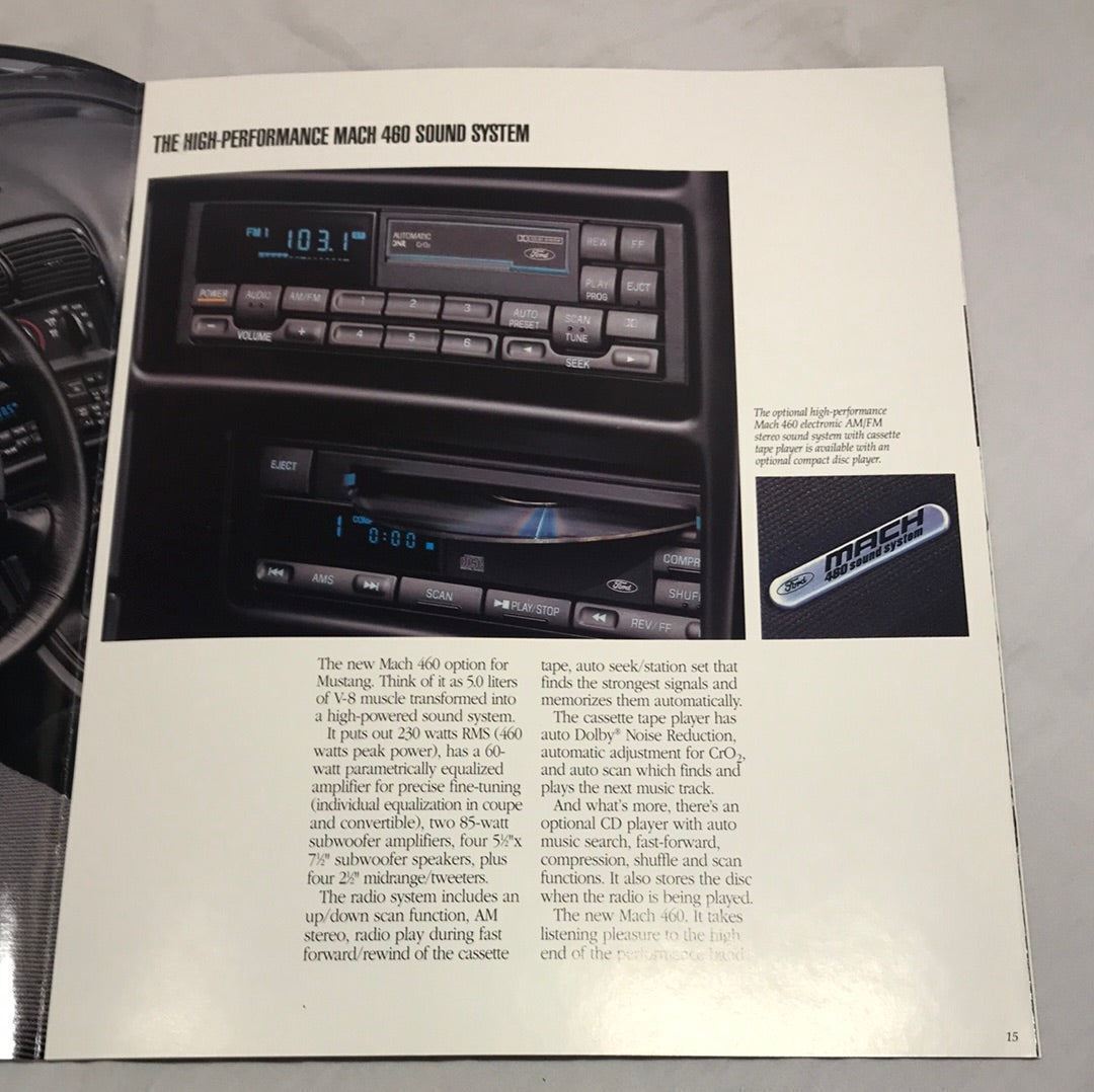 1994 Ford Mustang dealer sales brochure