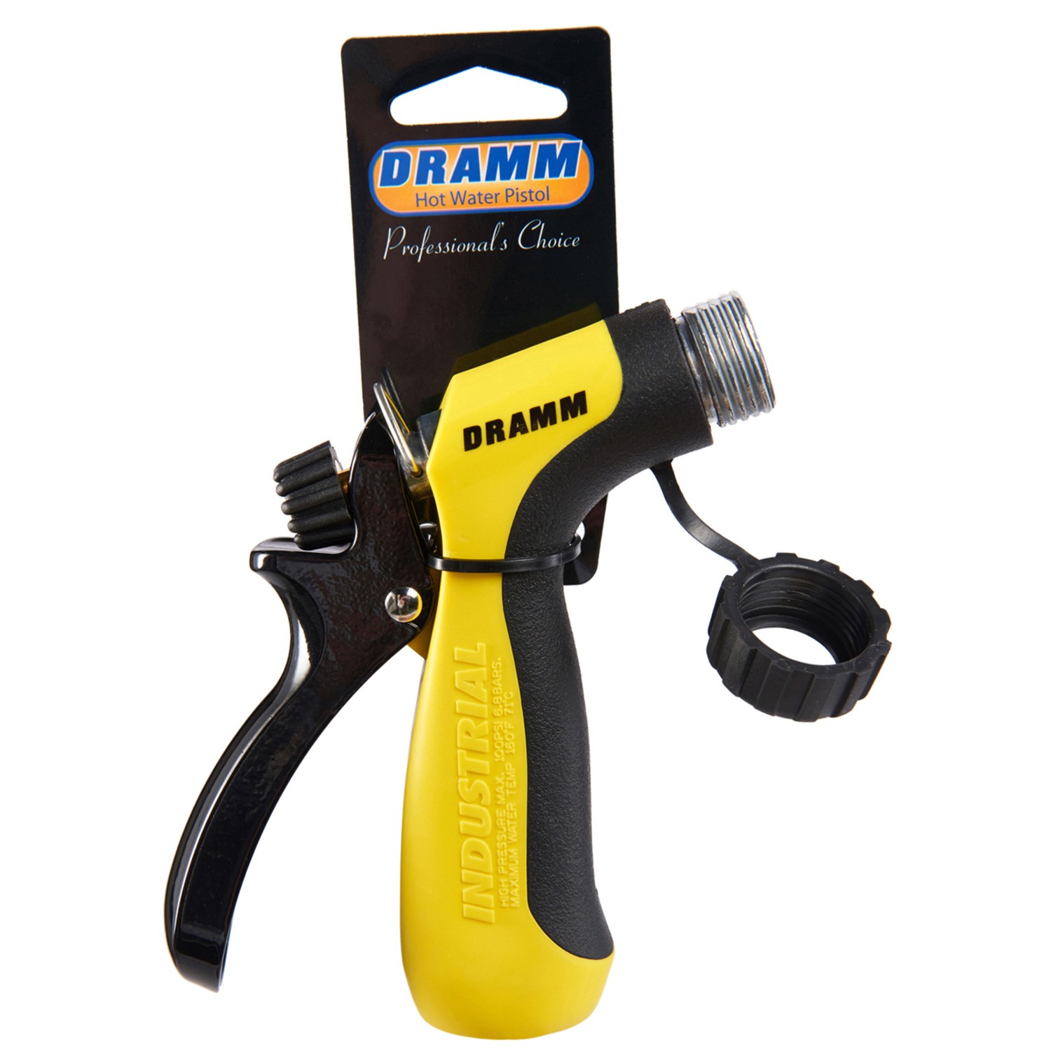 Dramm 10-12743 1-Pattern Adjustable Metal Heavy-Duty Hot Water Pistol Nozzle