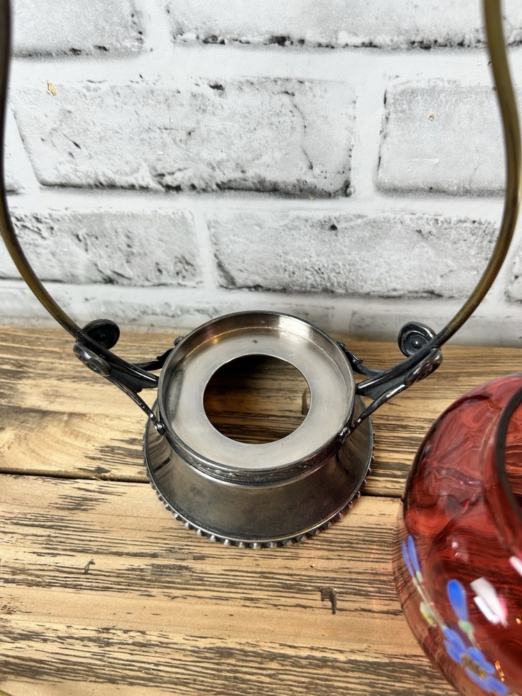 Antique Victorian Hand Painted Victorian Pickle Castor