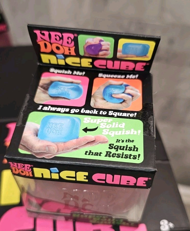NeeDoh Nice Cube Super Solid Squish PINK 🩷 NEW Ships Same Day
