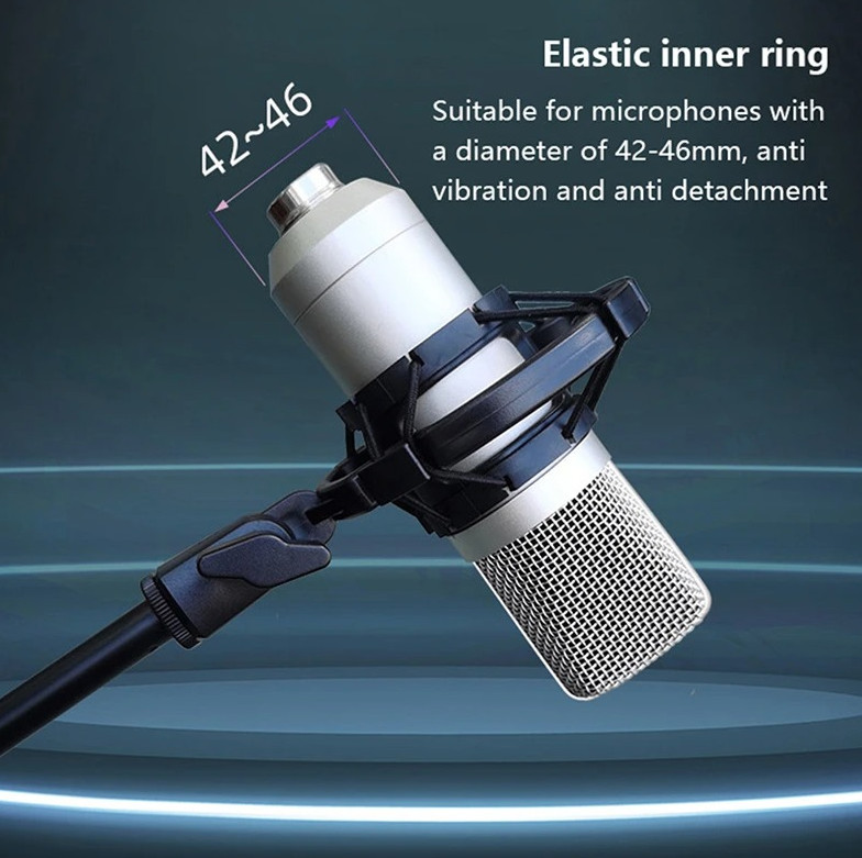 Condenser Microphone Shock Mount Holder 42-46mm Anti Vibration Studio Clip