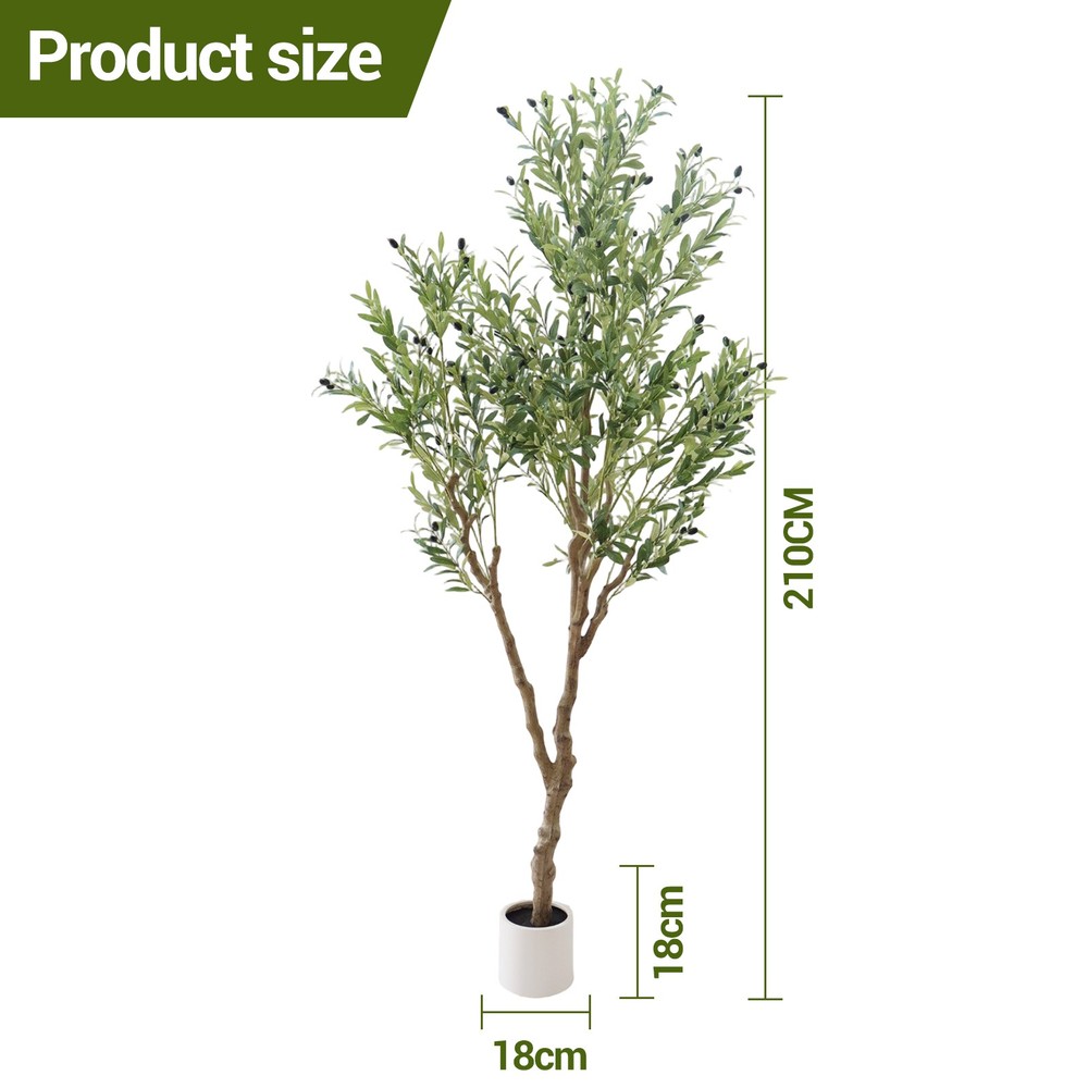 Artificial Olive Tree 210 cm Artificial Plant Artificial Plants Large Olive Tree